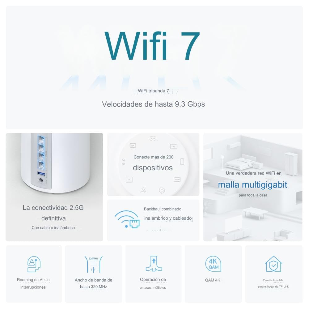 【即配送可】TP-Link Deco BE11000 Wi-Fi 7 Deco BE11000 | BE11000 Whole Home Mesh WiFi 7 System | TP-Link